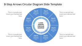 Free 8-Step Circular Arrows Diagram Layout