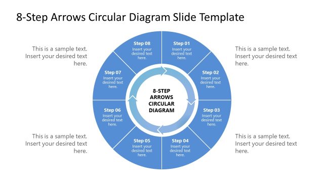 Free 8-Step Circular Arrows Slide Template