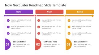 Customizable Free Now Next Later PPT Template