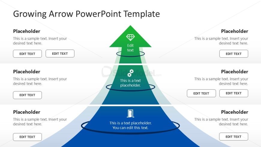 Free Growing Arrow Infographic PPT Template