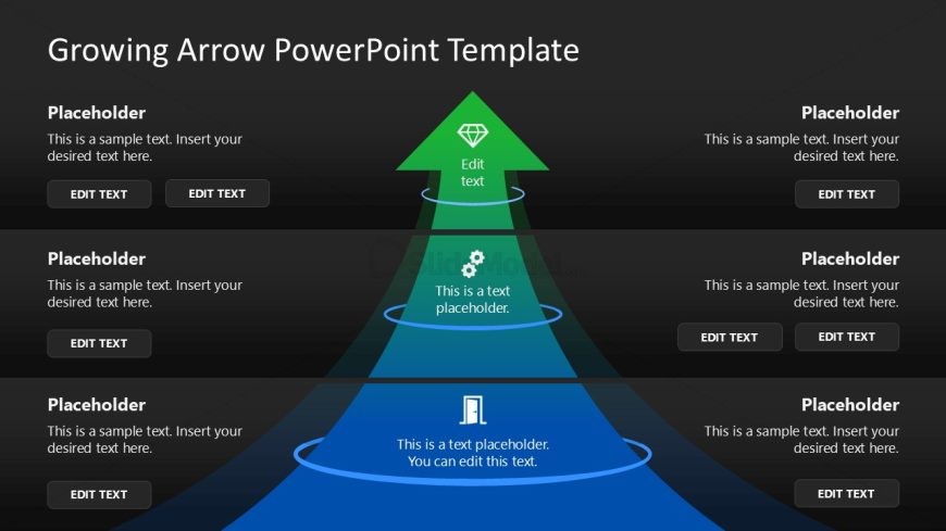 Free Growing Arrow Infographic PowerPoint Template