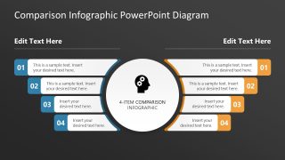 Free 4-Item Comparison Infographic PPT Template 