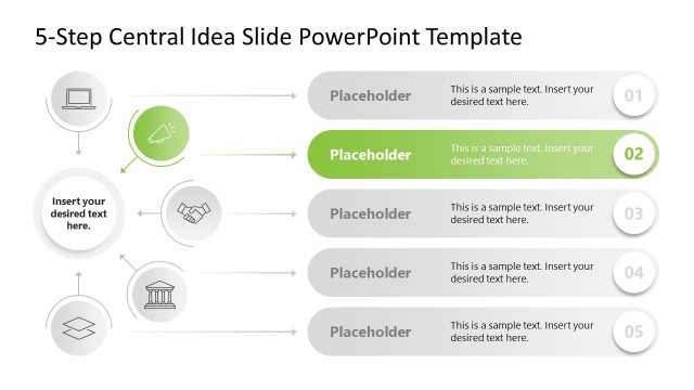 Editable 5-Step Central Idea Infographic Template for Step 2