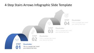 4-Step Stairs Arrows Layout PPT Template 