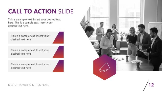 Call to Action Slide – Free Meetup Template