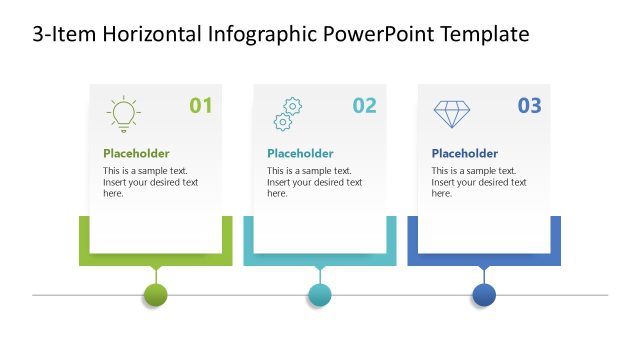 Free 3-Item Horizontal Infographic Presentation Template