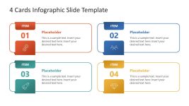 Customizable 4-Item Cards Infographic PPT Template Layout