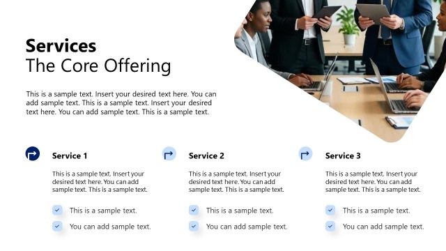 The Core Service Slide for Business Presentation