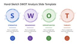 Free Hand-Sketch SWOT Analysis PPT Slide Layout