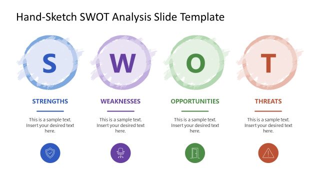 Free Hand-Sketch SWOT Analysis Presentation Template