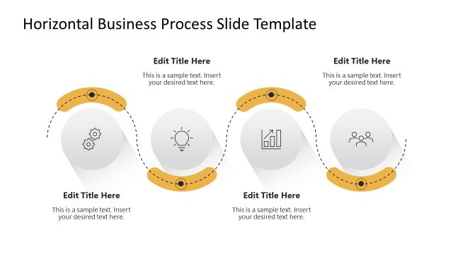 Free Horizontal Business Process Diagram PPT Template