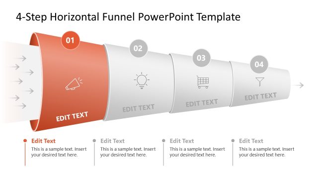 Free 4-Step Horizontal Funnel Slide Template