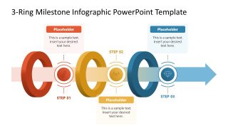 Customizable 3-Ring Milestone Infographic PPT Layout 