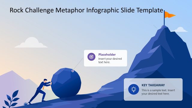 Free Rock Challenge Metaphor Infographic Template PPT Slide