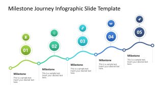 Customizable Free Milestone Journey Infographic Presentation Template