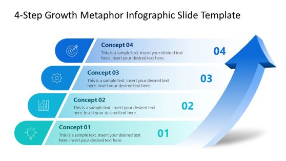 Free 4-Step Growth Metaphor Infographic Presentation Layout 