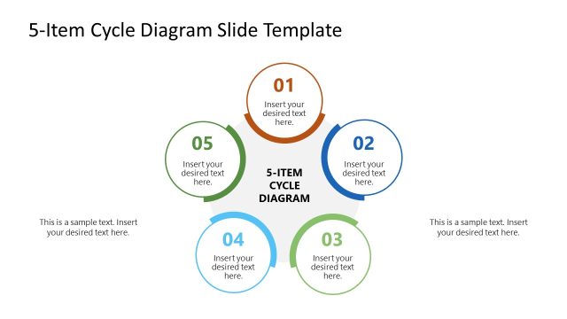 Free 5-Item Cycle Diagram PPT Slide