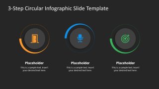 Free 3-Step Circular Infographic Design for Presentation 