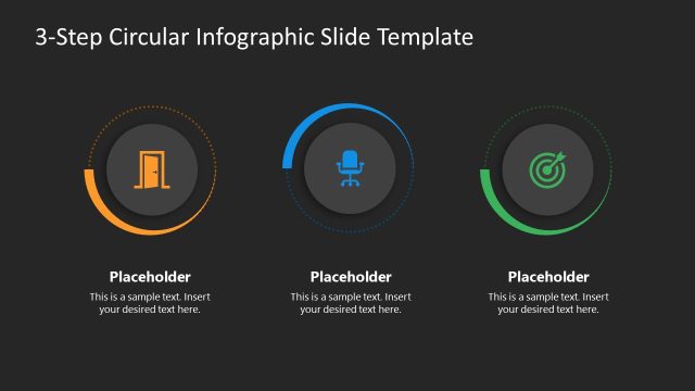 Customizable Free 3-Step Circular Infographic Template