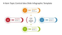 4-Item Central Idea Infographic PPT Slide