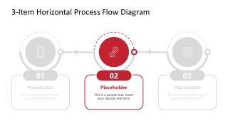 Creative Free 3-Item Process Flow Infographic PPT Template
