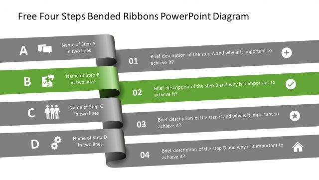 Free PPT Template Slide with Ribbons Illustration - SlideModel