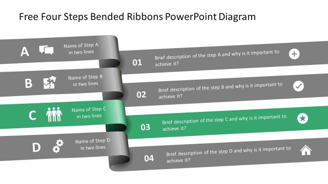 Free PowerPoint Template Four Step Diagram