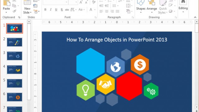 How To Arrange Objects in PowerPoint 2013