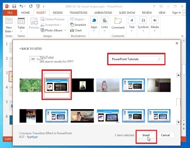 Insert YouTube video to PowerPoint
