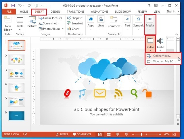 Insert video to PowerPoint 2013