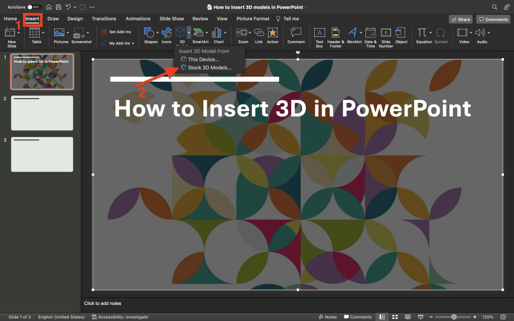 How to Insert 3D Objects in PowerPoint