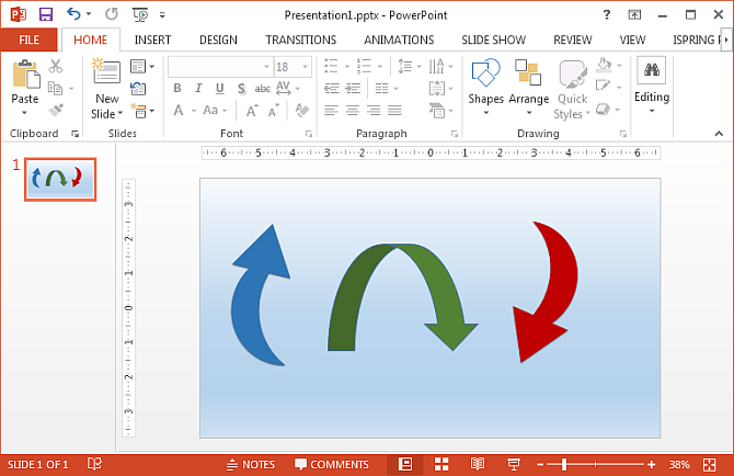 How To Add A Curved Right Arrow In Powerpoint