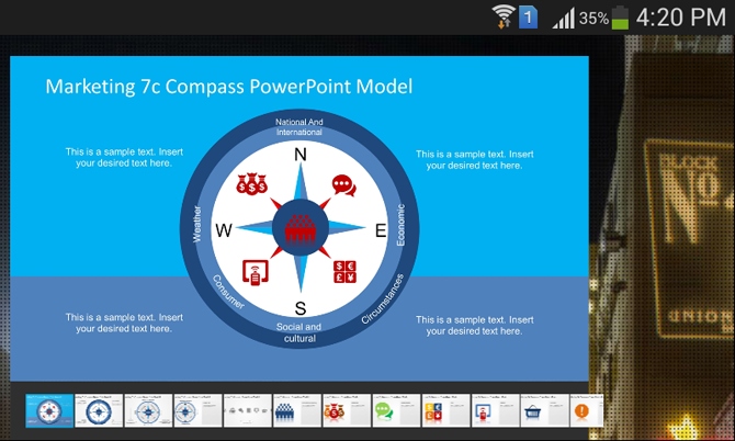 Marketing 7c compass PowerPoint template