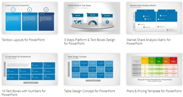 PowerPoint Text And Table Templates