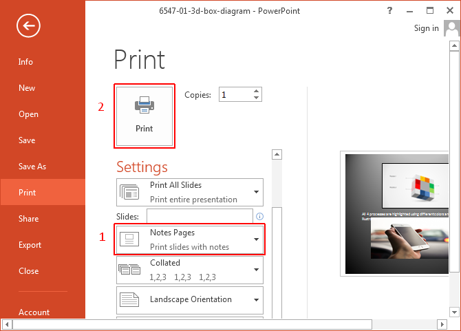 How To Print Powerpoint Slides With Notes Section