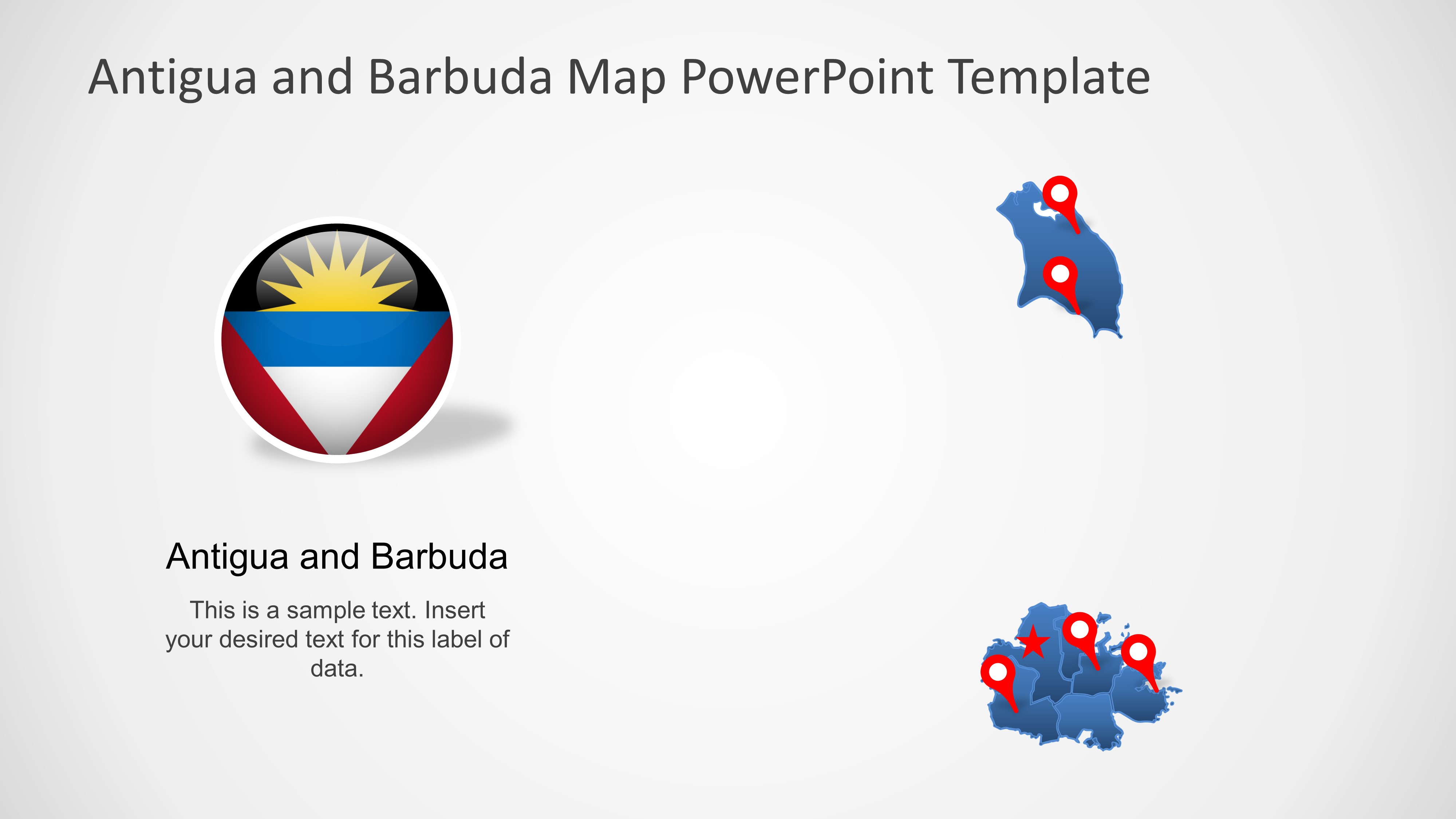 Antigua and Barbuda PPT Map