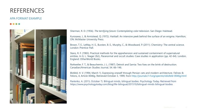 References Example  in APA Format