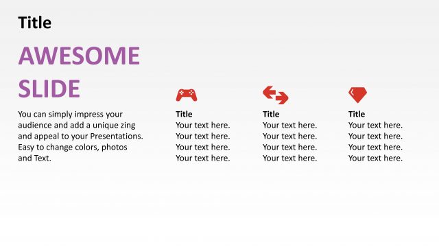 Three Contents Animated Template Layout