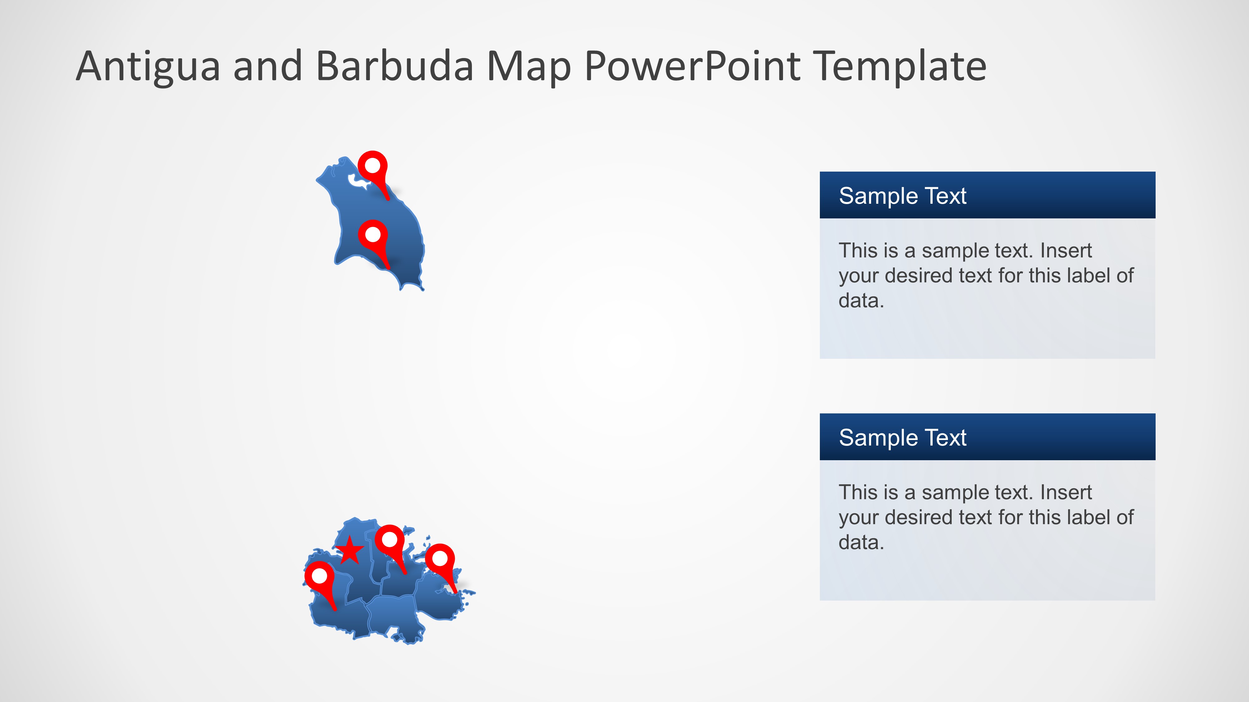 PowerPoint Map of Antigua and Barbuda