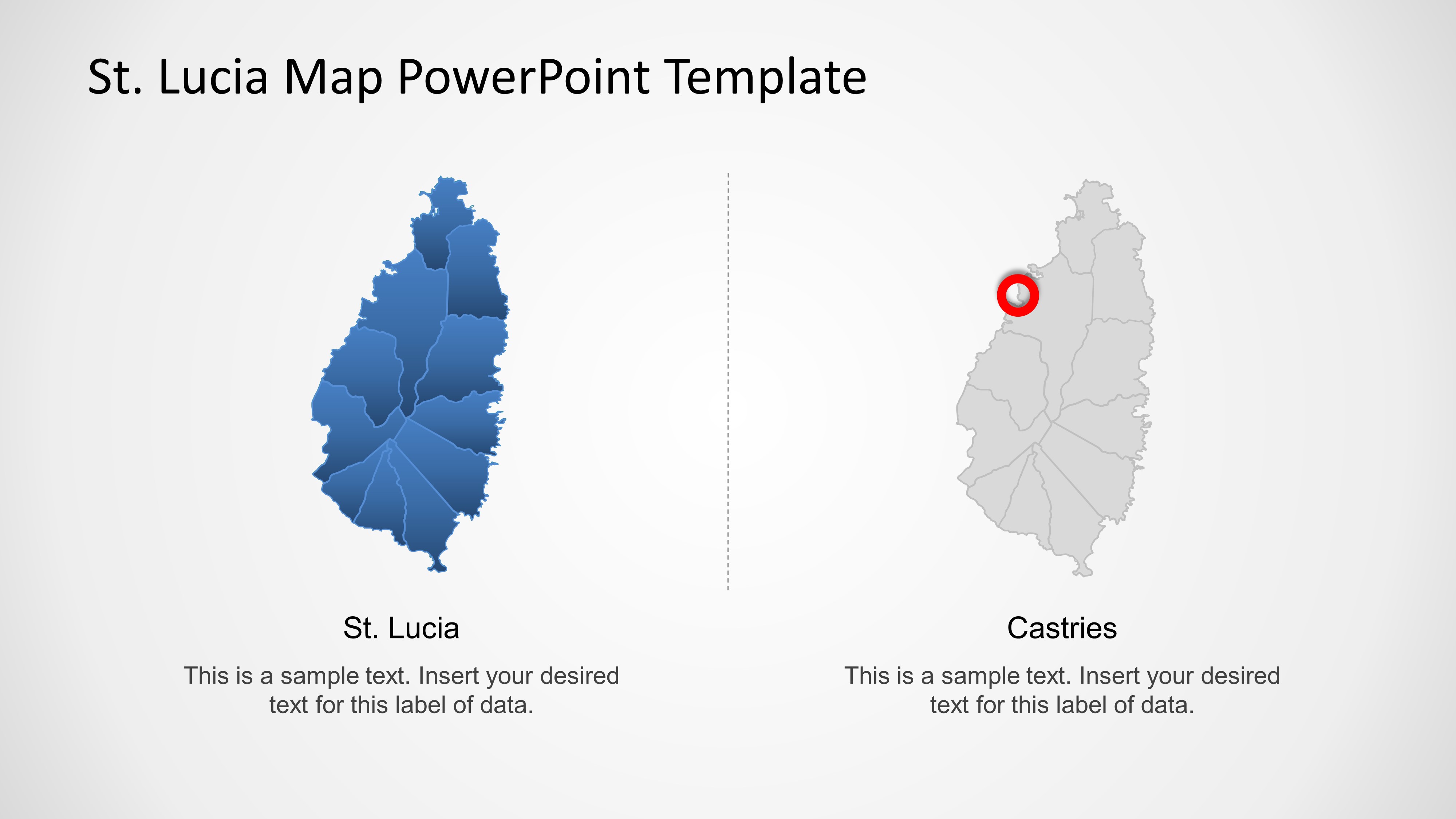 St. Lucia PowerPoint Map