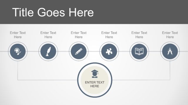 6 Steps Circular Timeline PowerPoint