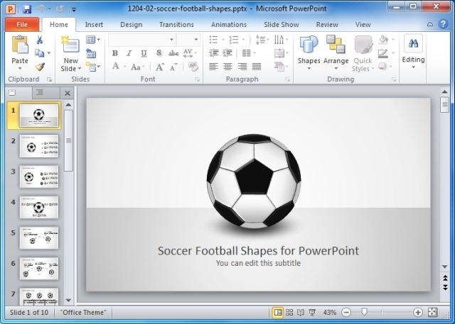 Soccer Football Shape for PowerPoint
