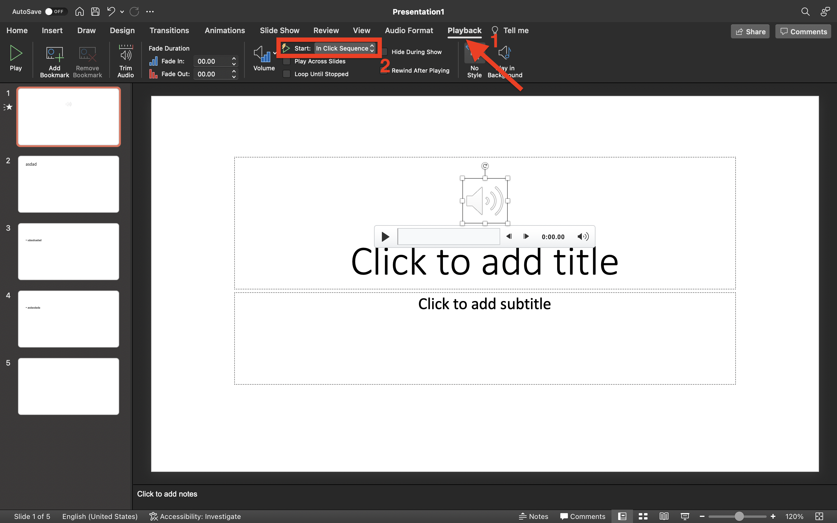 Timing for PowerPoint Narration Audio only SlideModel