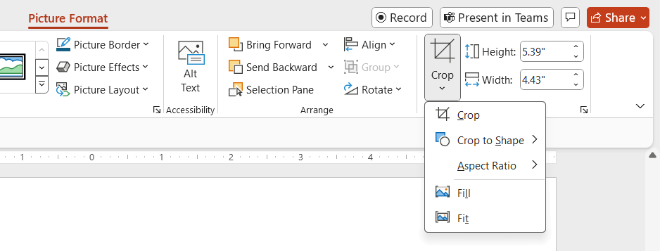 Advanced Cropping Options in PowerPoint