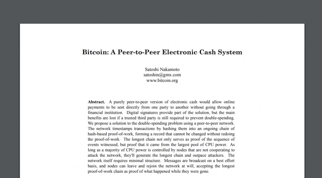 Bitcoin Whitepaper