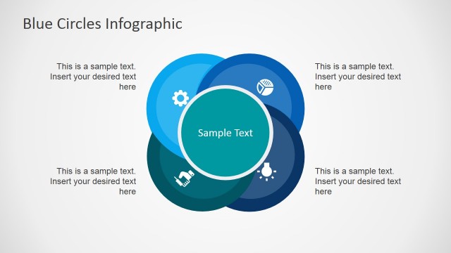 Blue Circles Infographic PowerPoint Diagram