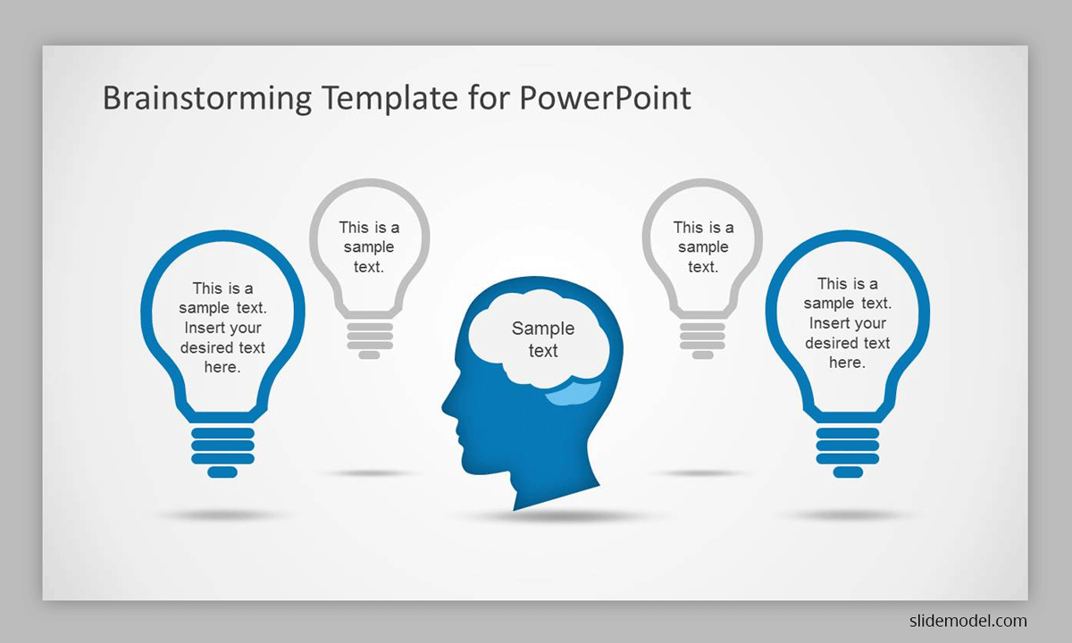 Brainstorming PowerPoint template slide design