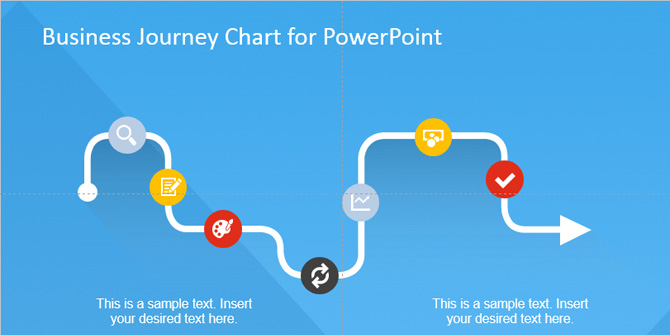 Example of Icons in a Business Journey Diagram Template by SlideModel