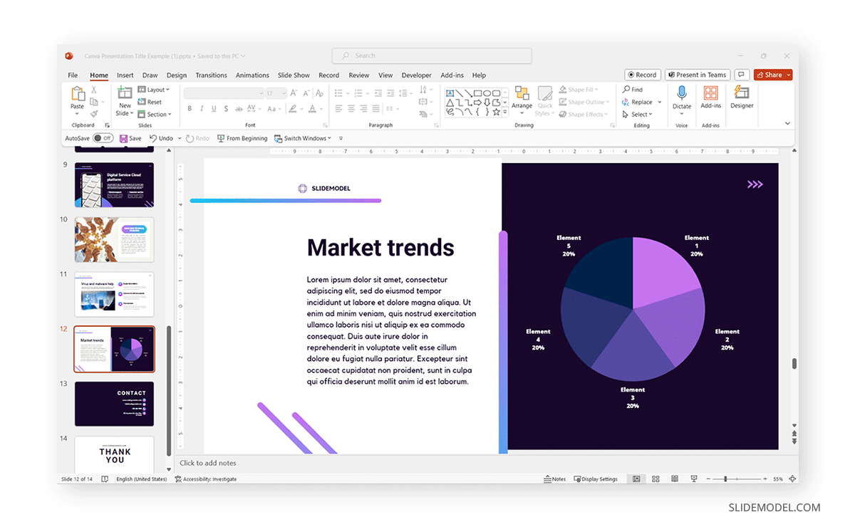 Exported Canva Presentation in PowerPoint