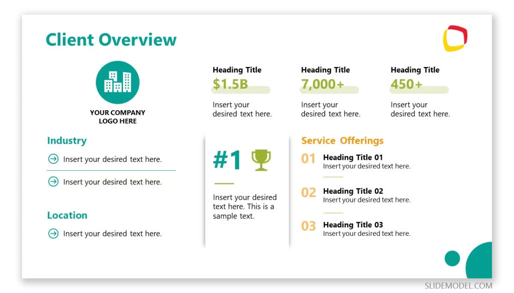 Example of Business Case Study Presentation slide